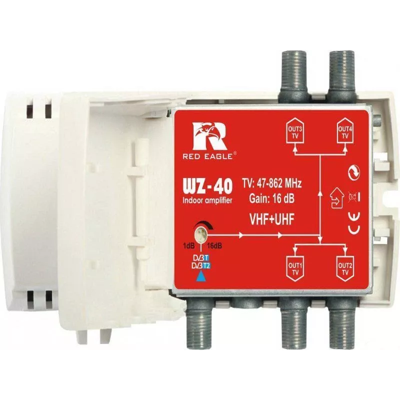 DVB-T/T2 antenneversterker WZ-40 RED EAGLE