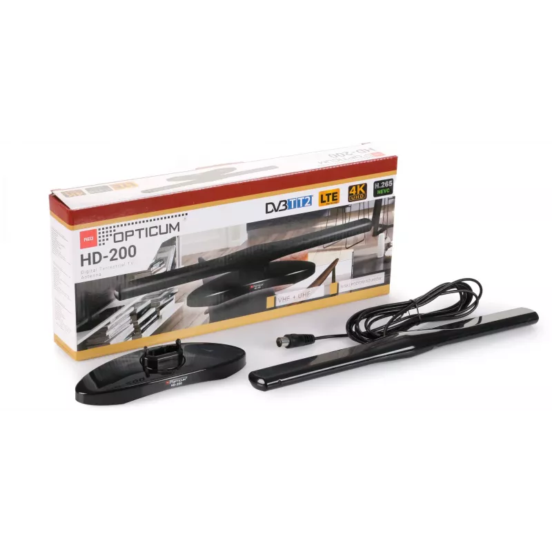 OPTICUM ANT0136 HD-200 indoor DVB-T2 actieve antenne zwart