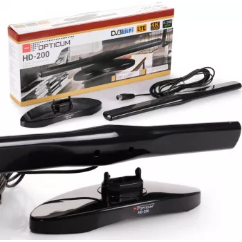 OPTICUM ANT0136 HD-200 indoor DVB-T2 actieve antenne zwart