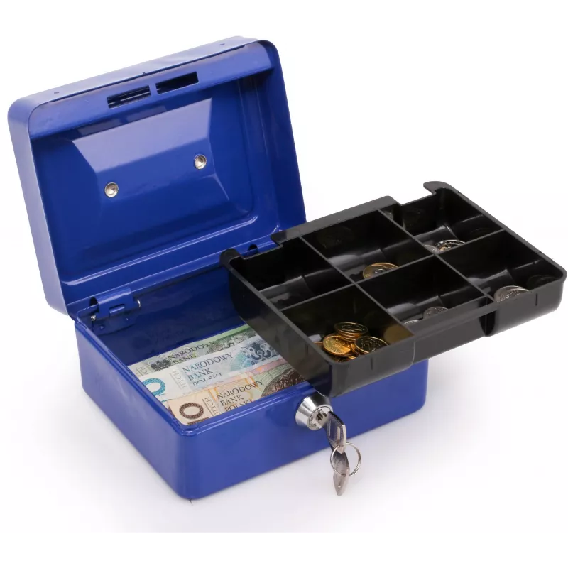 RED EAGLE BOX-150 metalen geldkist met cilinderslot, rood