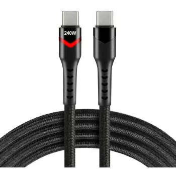 EVERACTIVE USB-C naar USB-C kabel CBB-1PDRS 100cm 48V 5A 240W RGB LED