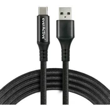 everActive CBB-2CBL USB-A/USB-C LCD-kabel 200cm 3A