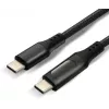 USB-C naar USB-C kabel met LCD-vermogensweergave, 3m, 45W PD, zwart