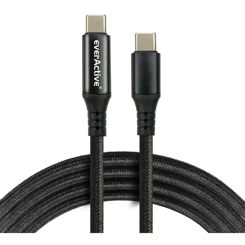 USB-C naar USB-C kabel 100cm 100W PD LCD-display everActive CBB-1PD5L