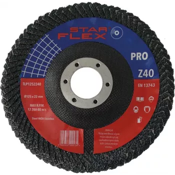 PSG Star Flex lamellenschijf 125x22,23 mm P40 zirkonkorund conisch type 29 TLP1252240