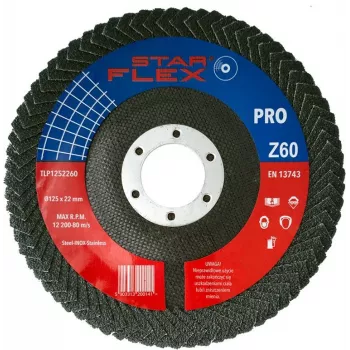 PSG Star Flex lamellenschijf 125x22,23mm P60 zirkonkorund voor haakse slijper