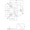 PSG 61.191 aanschroefbare poortstopper (130x150/H65) met rubberbekleding