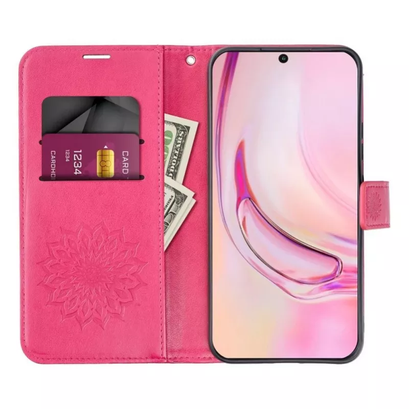 OEM flipcase voor iPhone 17 / 18 Mezzo Book Mandala magenta