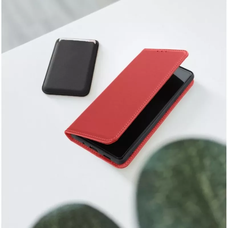 OEM flipcase voor iPhone 17 Pro / 18 Pro Smart Pro Book leer bordeauxrood