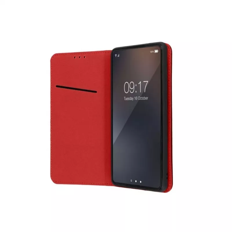 OEM flipcase voor iPhone 17 Pro / 18 Pro Smart Pro Book leer bordeauxrood