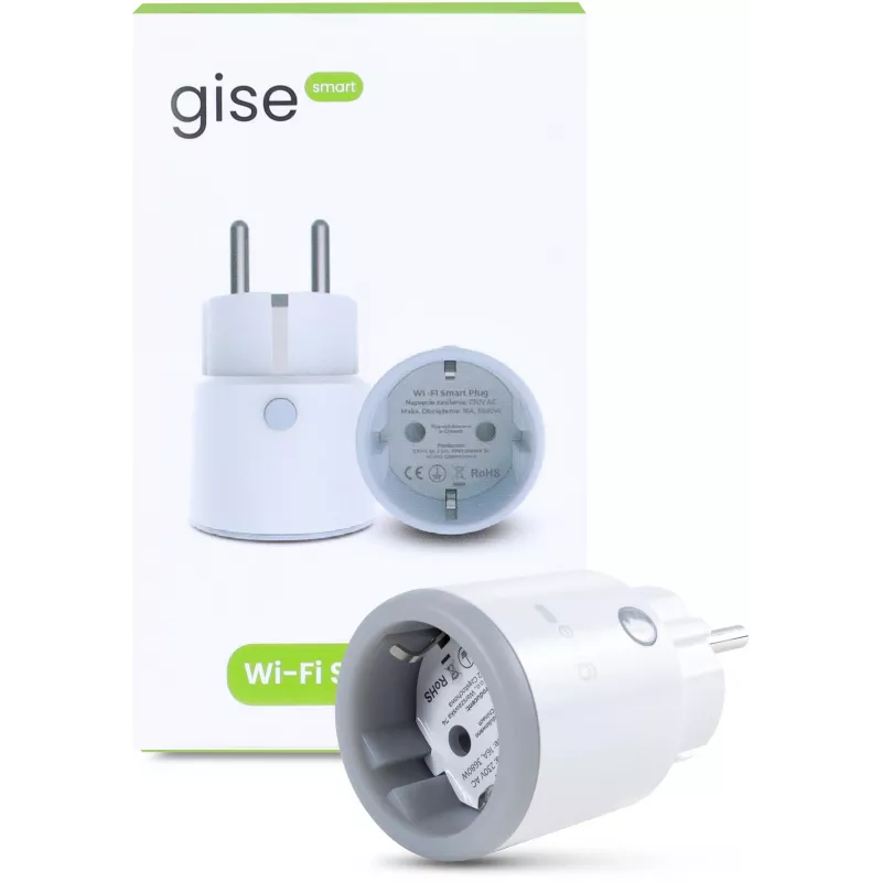 GISE SP-02 slimme Wi-Fi-stekker met energiebewaking, 16A, 3680W, Tuya-compatibel