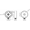 MITON MT-P1280-D21-B opbouw aftakdoos, grijs (RAL 7035), IP65, IK07, ABS