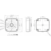 MITON MT-P122V2 opbouw netwerkdoos inbouwdoos 2-poorts wit