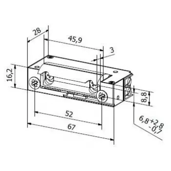 BIRA HARTTE XS12UP elektrische deuropener 12V AC/DC met interne geheugenfunctie, XS-serie (R5)