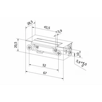 BIRA ES1-001 symmetrische elektrische deuropener 12V AC/DC Basic