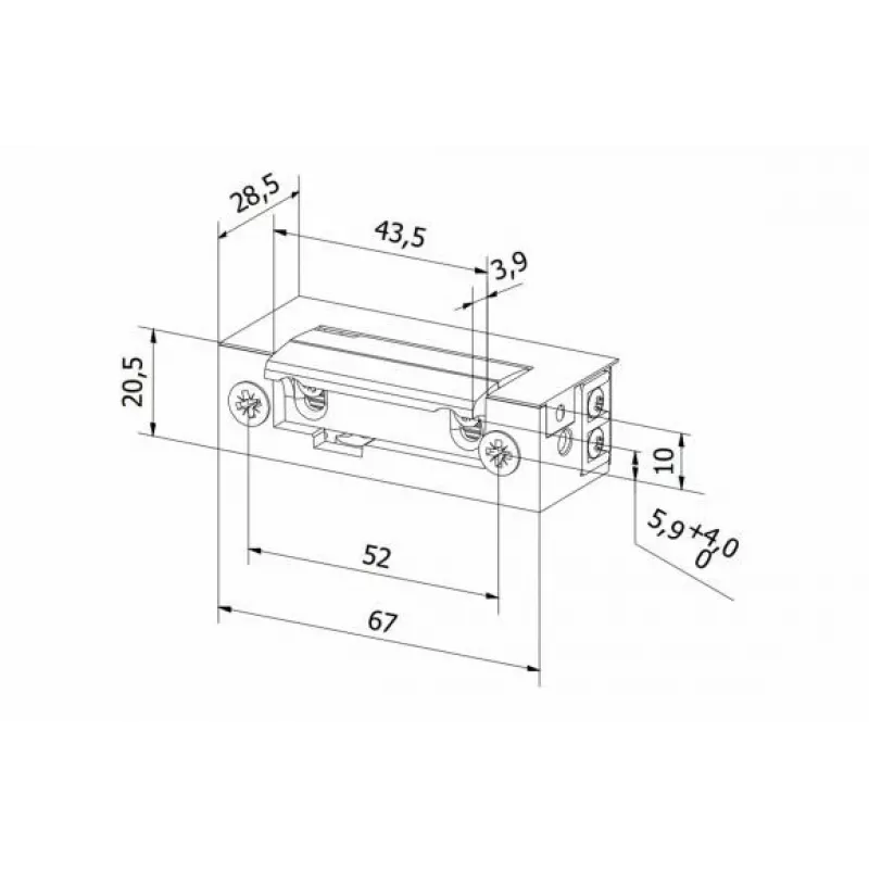 BIRA ES1-001 symmetrische elektrische deuropener 12V AC/DC Basic