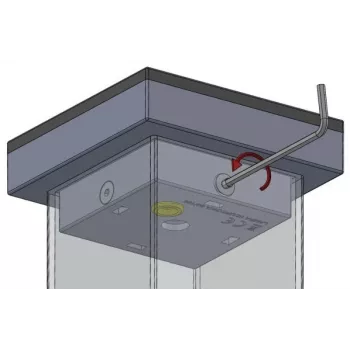LED-waarschuwingslamp Proxima SŁUPKOWA amber 12-230V AC/DC IP54