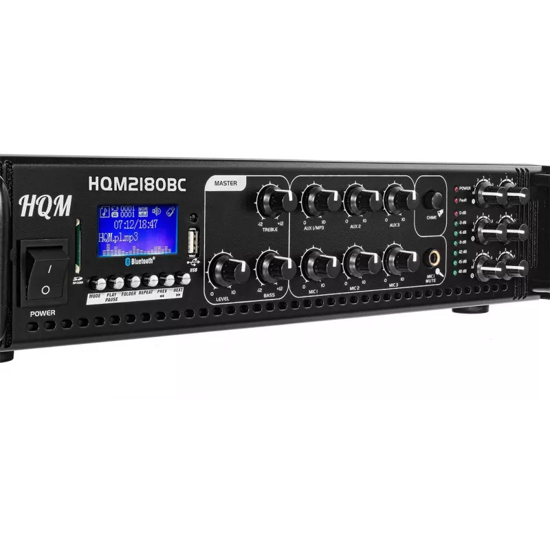 HQM 3407 FM/MP3/BLUETOOTH radioversterker 180W