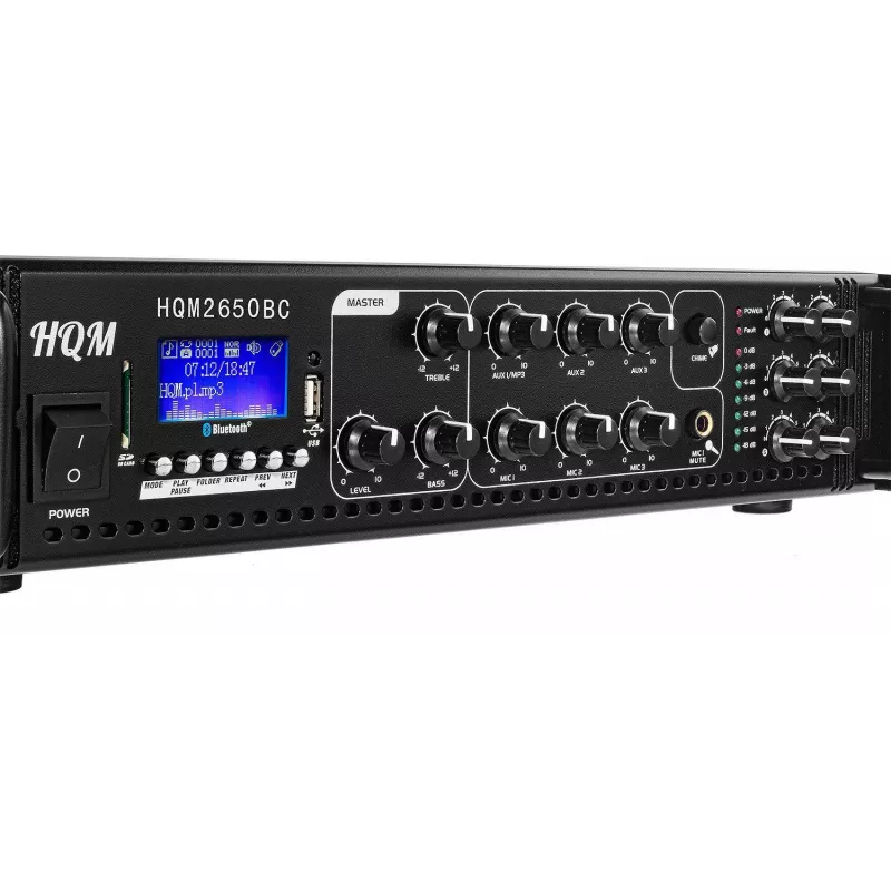 HQM HQM2650B FM/MP3/BLUETOOTH radioversterker 650W
