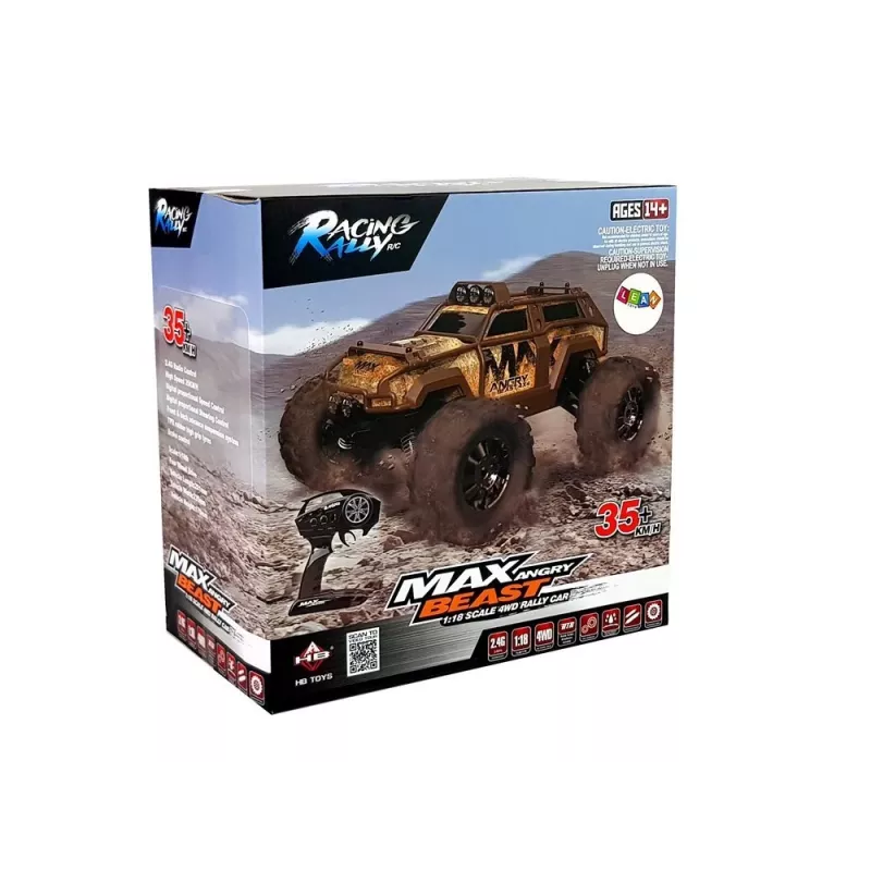 LEAN TOYS Rally Car op afstandsbediening blauw 2.4G 1:18 35km/h