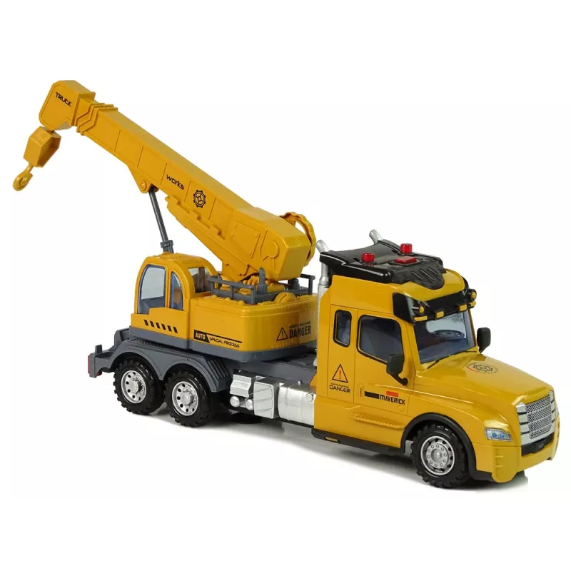 LEAN TOYS op afstandsbediening kraanwagen Pilot 2.4G lichten geluiden geel