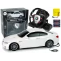 LEAN TOYS op afstandsbediening BMW M3 wit 2.4G stuurwiel-pilot 1:18 geluid lichten