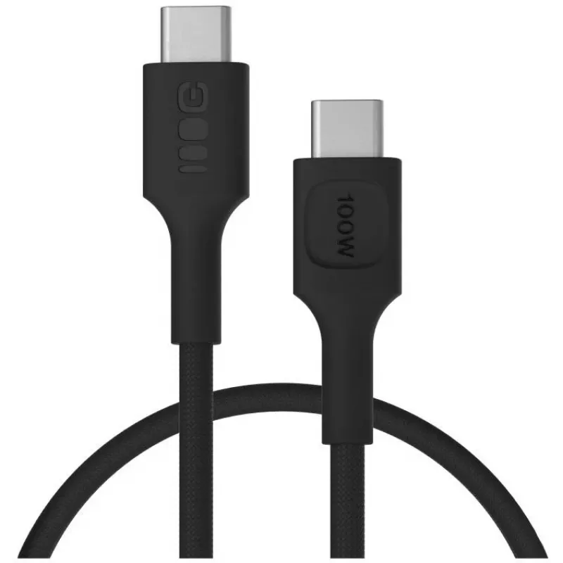 Green Cell PowerStream USB-C-naar-USB-C-kabel 100W, 0,3 m, zwart