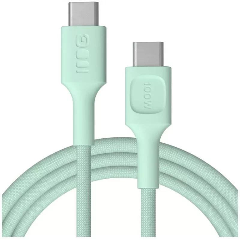 Green Cell PowerStream USB-C naar USB-C kabel 100W 2m mintgroen