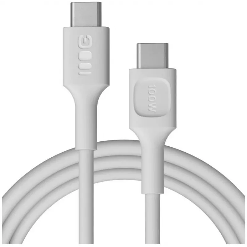 GREEN CELL PowerFlex USB-C naar USB-C kabel 2m 100W PD sneeuwwit