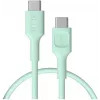 Green Cell PowerFlex snelladen USB-C naar USB-C kabel 100W 0,3m mintgroen