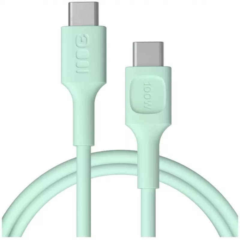 Green Cell PowerFlex snelladen USB Type-C naar USB Type-C kabel 100W mintgroen 1,2m