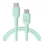 Green Cell PowerFlex snelladen USB Type-C naar USB Type-C kabel 100W mintgroen 1,2m
