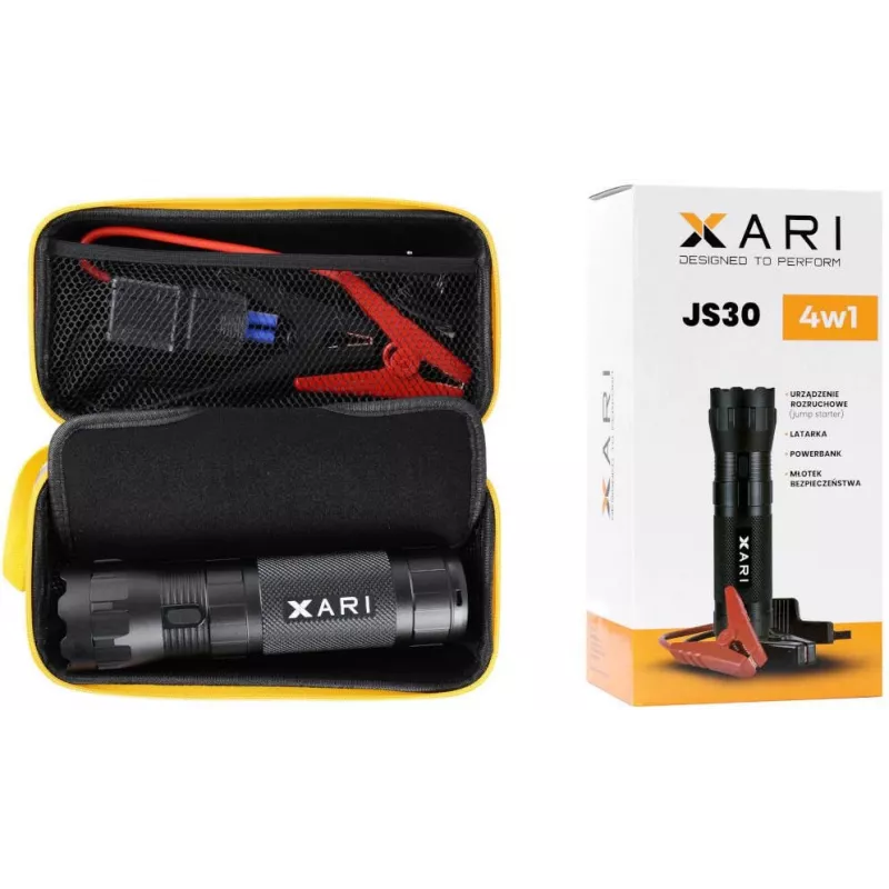 XARI JS50 4-in-1 Jump Starter 1000A piek, 20000mAh powerbank, luchtcompressor, LED-zaklamp