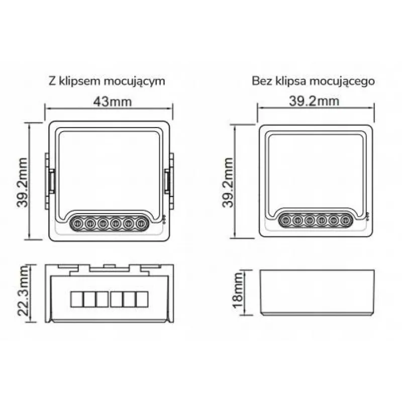 OXT mini WiFi relaismodule 3-kanaals Tuya T223