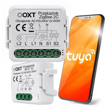 OXT mini 2-kanaals ZigBee Tuya Smart Switch module