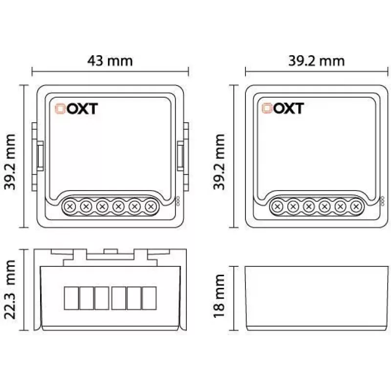 OXT mini rolluikcontroller ZigBee Tuya