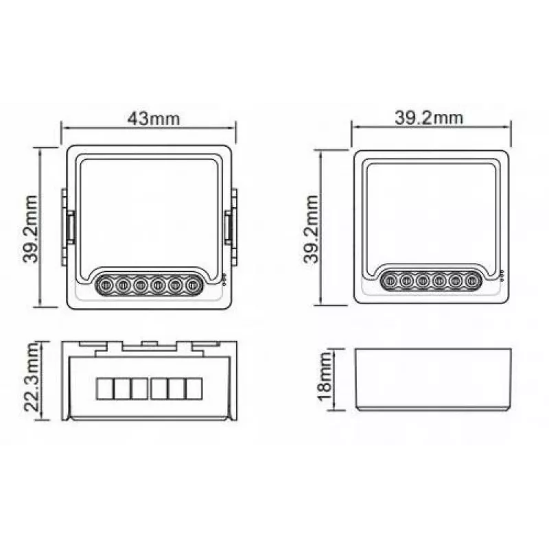 OXT T264 mini slimme relaismodule 4-kanaals ZigBee 3.0 Tuya
