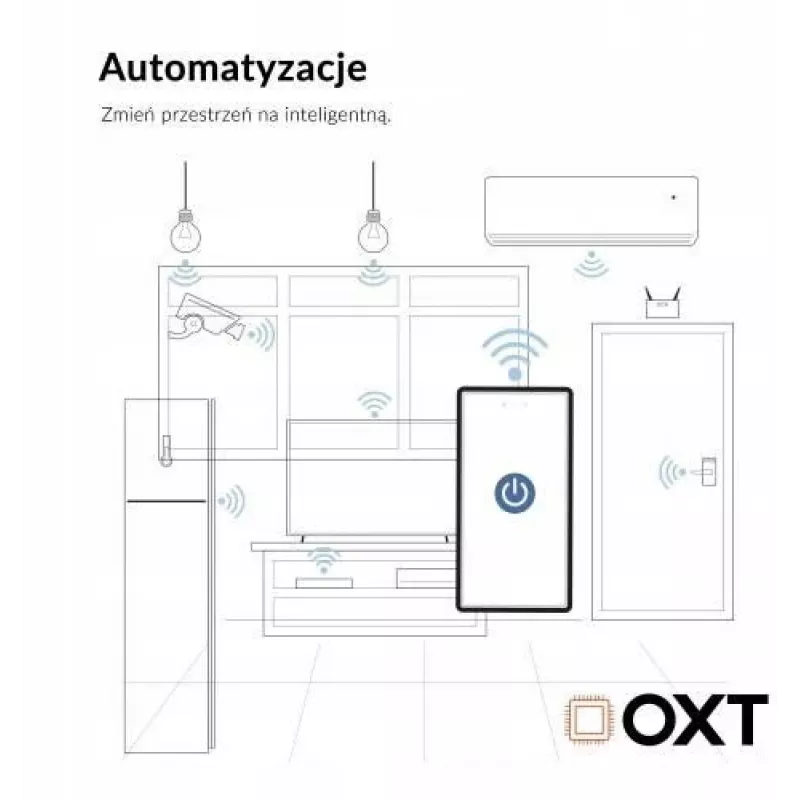 OXT T220P Wi-Fi-relaismodule, 1 circuit, 16 A, energiemeting, Tuya