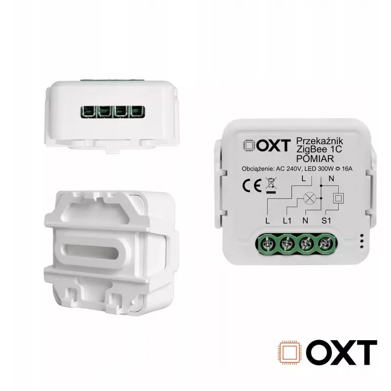 OXT T260P 1-kanaals 16A slimme relaismodule met vermogensbewaking, ZigBee 3.0, Tuya-compatibel
