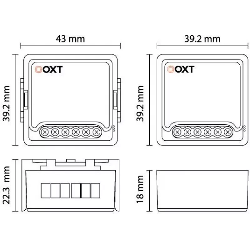 OXT T260P 1-kanaals 16A slimme relaismodule met vermogensbewaking, ZigBee 3.0, Tuya-compatibel