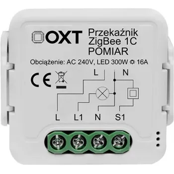 OXT T260P 1-kanaals 16A slimme relaismodule met vermogensbewaking, ZigBee 3.0, Tuya-compatibel