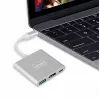 ZENWIRE BYL-2008N 3-in-1 MHL hub USB-C naar HDMI 4K adapter, Space Gray