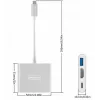 ZENWIRE BYL-2008N 3-in-1 MHL hub USB-C naar HDMI 4K adapter, Space Gray
