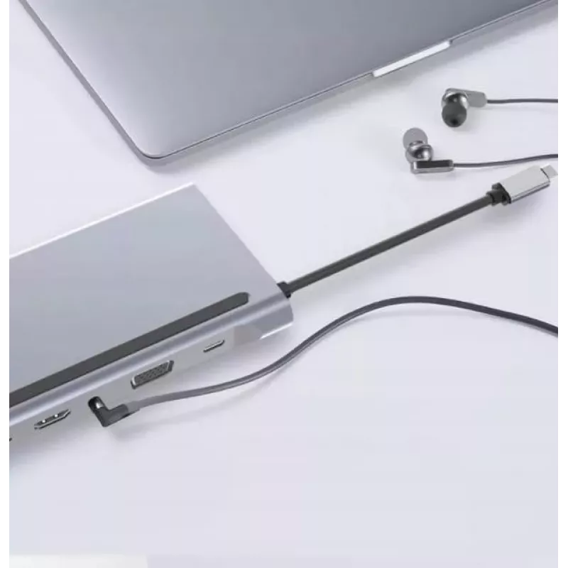 ZENWIRE USB-C-hub adapter 12-in-1 dockingstation 2x HDMI 4K ethernet RJ45 USB 3.0 BYL-2211