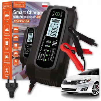 ZENWIRE JMD-10 Slimme Auto-accuoplader 12V 24V 10A met reparatiefunctie