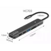 ZENWIRE BS-HC703 USB-C 7-in-1 hubadapter met HDMI 4K, USB 3.0, SD, PD
