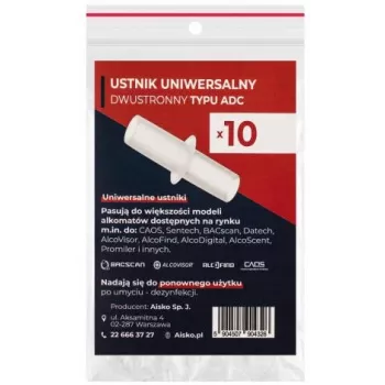 AISKO Universeel Dubbelzijdig ADC Mondstuk voor Ademalcoholtester (10 stuks)