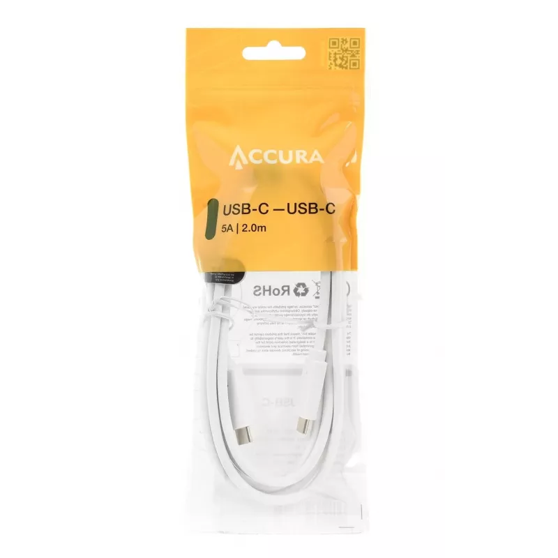 Accura USB-C naar USB-C-kabel 2,0 m 100 W wit