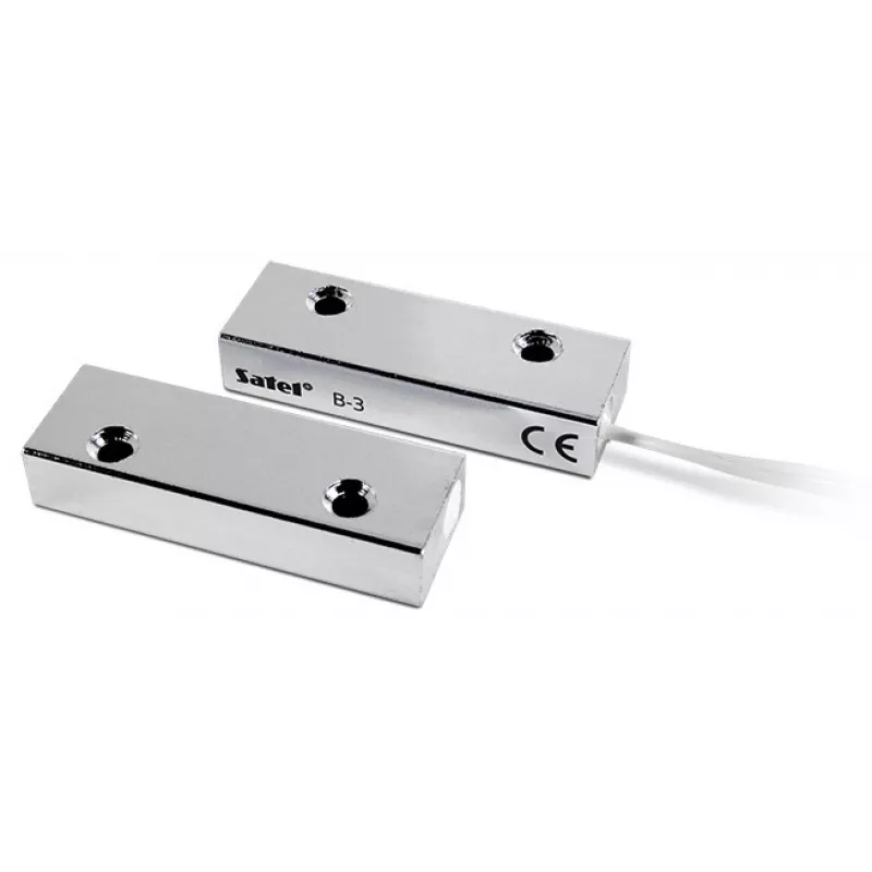 SATEL B-3 opbouw magneetcontact (metaal) - NC, IP67, 1 m kabel