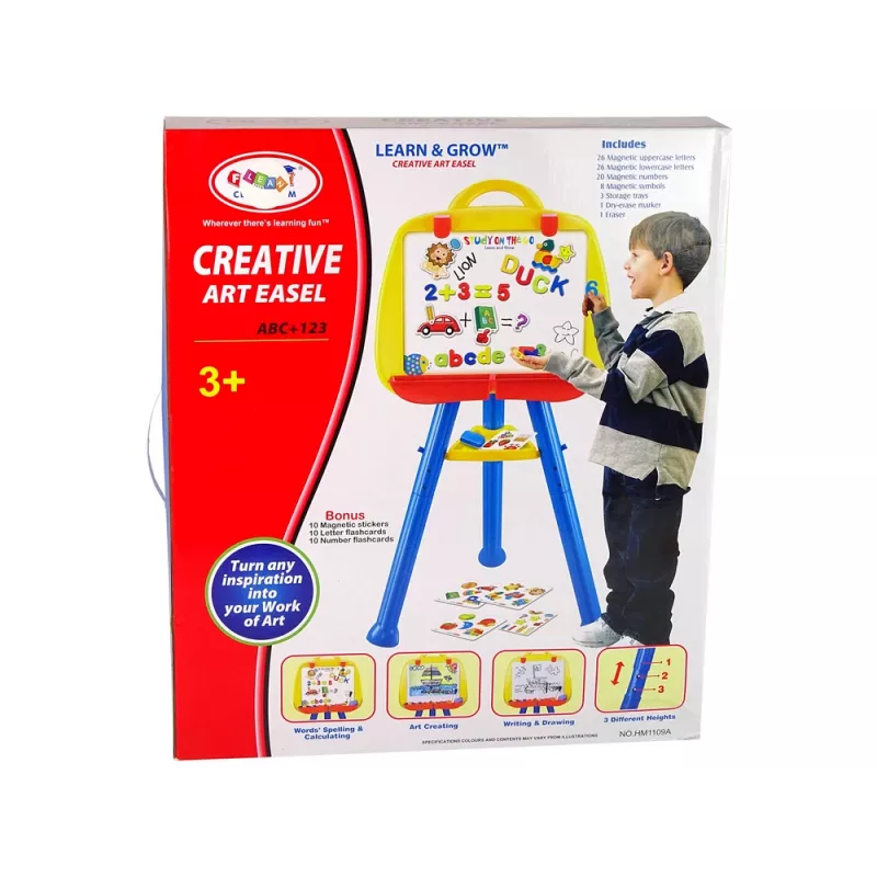 LEAN TOYS staand magnetisch whiteboard 1200x900mm dubbelzijdig 360° draaibaar